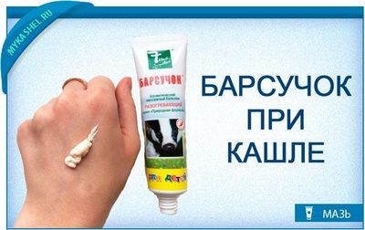 разогревающий от кашля барсучок