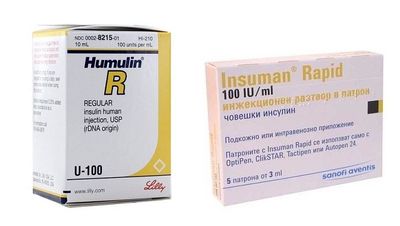 инсулин р и инсуман рапид