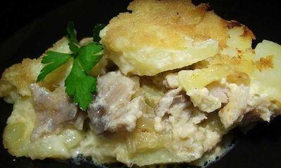 Рыба с запеченным картофелем
