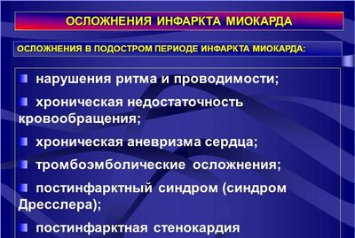 Осложнения инфаркта