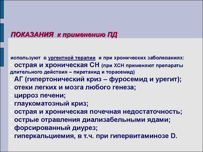 Показания к применению
