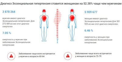 статистика эссенциальной гипертензии